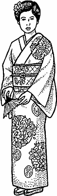 Illustration of kimono