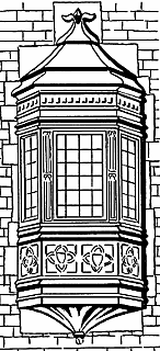 Illustration of oriel window