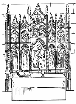 Illustration of reredos