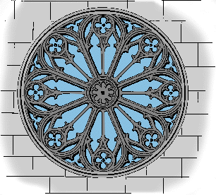 Illustration of rose window