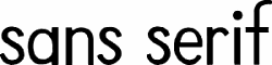 Illustration of sans serif
