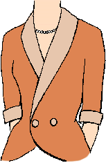 Illustration of shawl collar