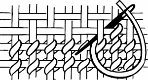 Illustration of tent stitch