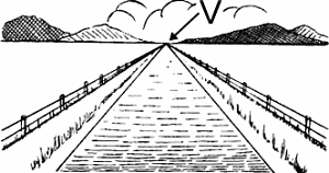 Illustration of vanishing point