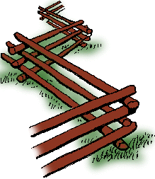 Illustration of worm fence